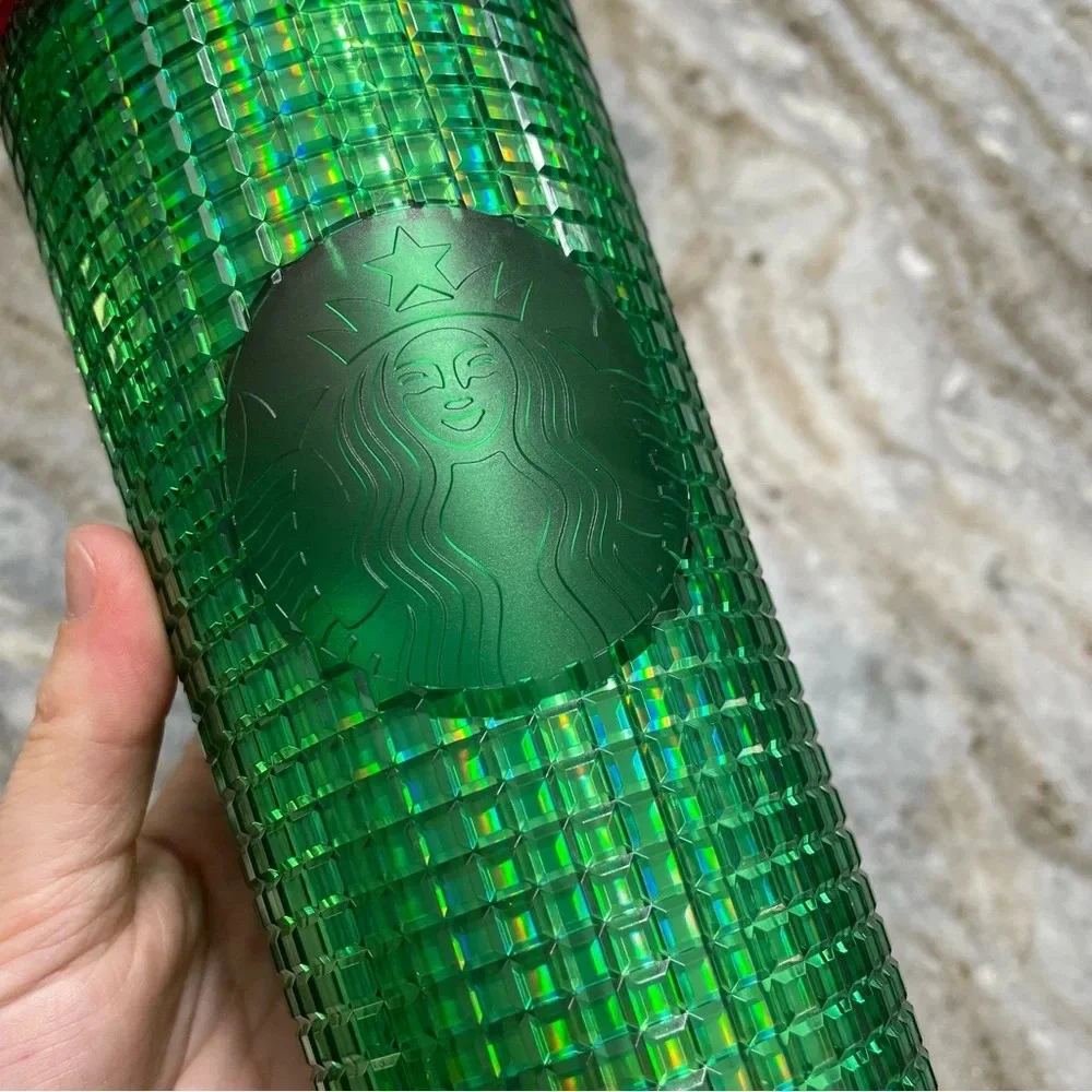 Starbuck 2023 Spring Iridescent Watermelon Grid Venti Tumbler 24oz NWT
